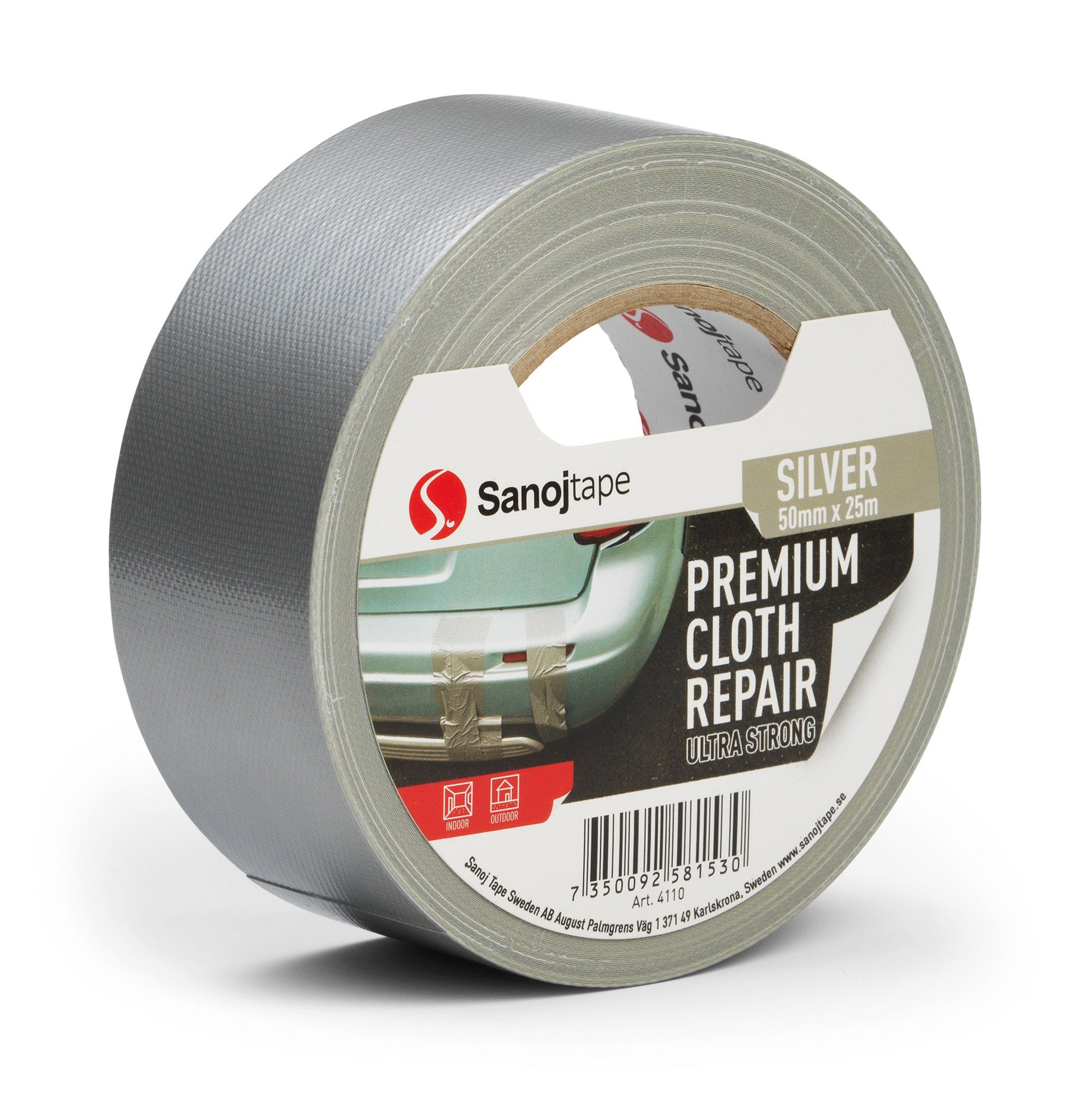 Silvertejp Extra Stark Premium Vävtejp 50mm - Sanojtape SE