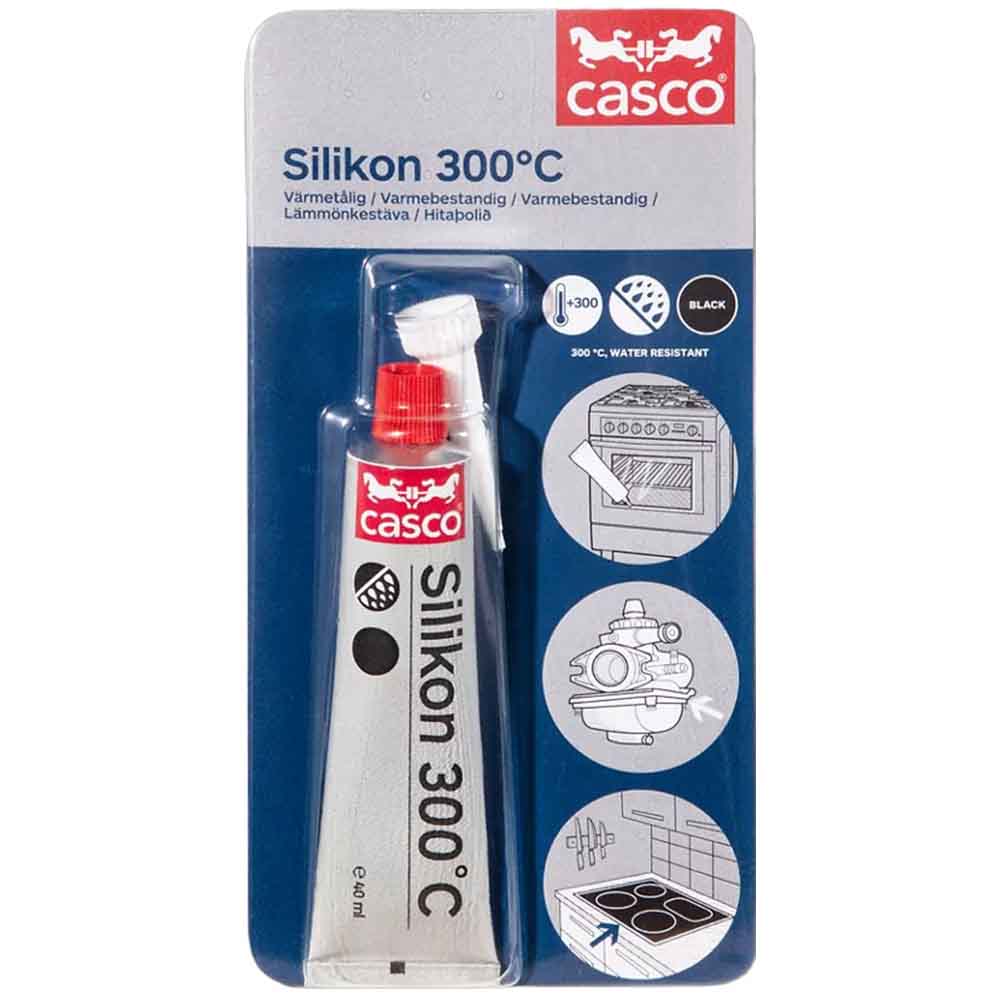Casco Silikon 300°C Fogmassa Svart 40ml - Sanojtape SE