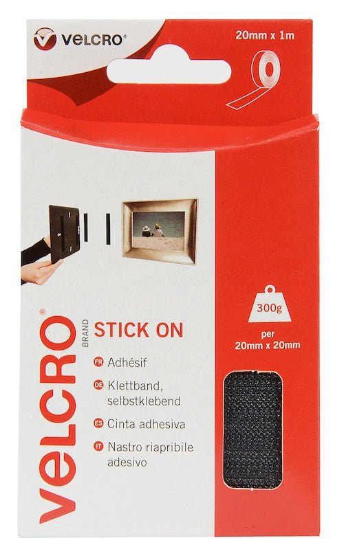 Kardborreband Självhäftande Stick-On® Velcro® 20mm x 1m - Sanojtape SE