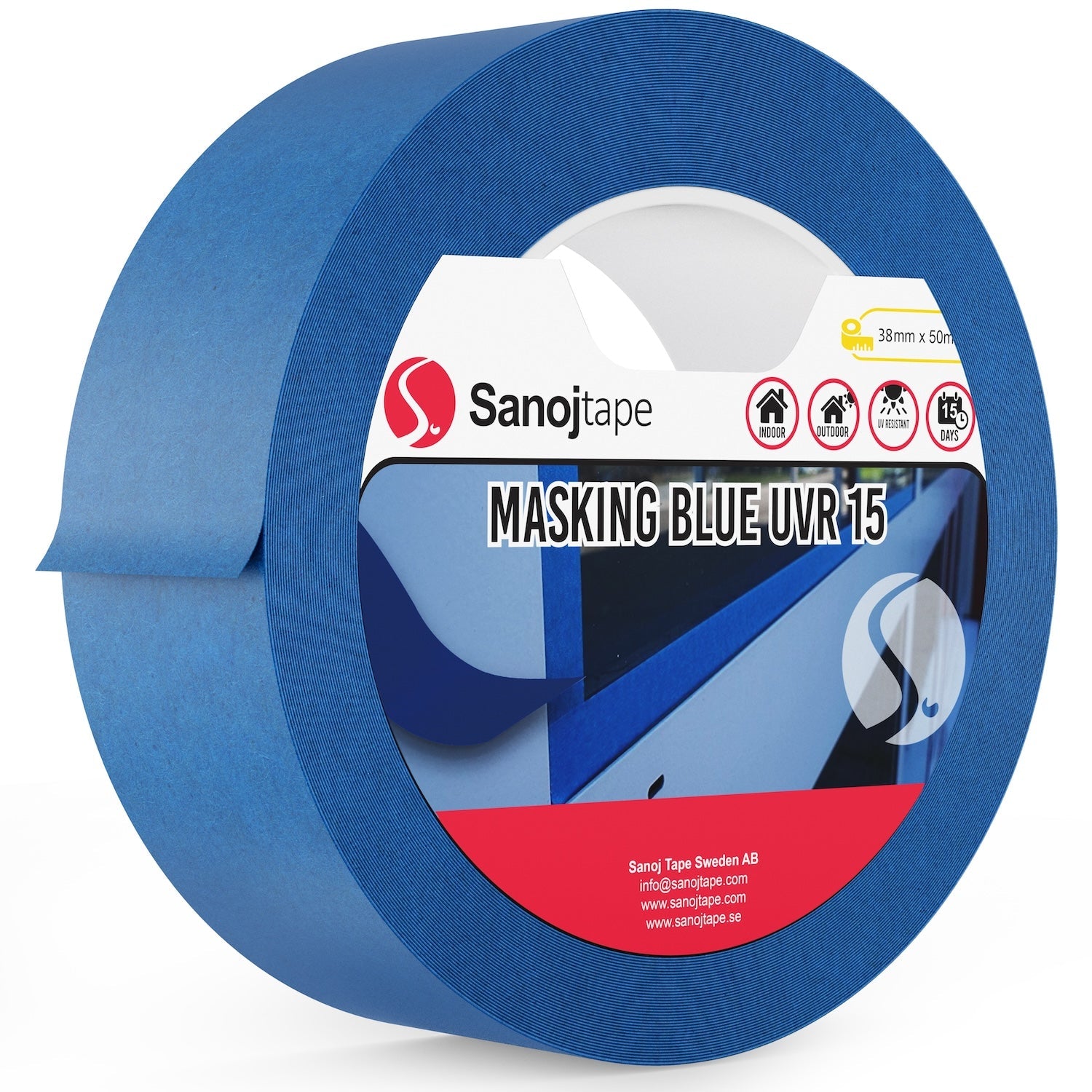 Maskeringstejp Blå 14 Dagar | Maskering för Ute- & Inomhus | Sanojtape - Sanojtape