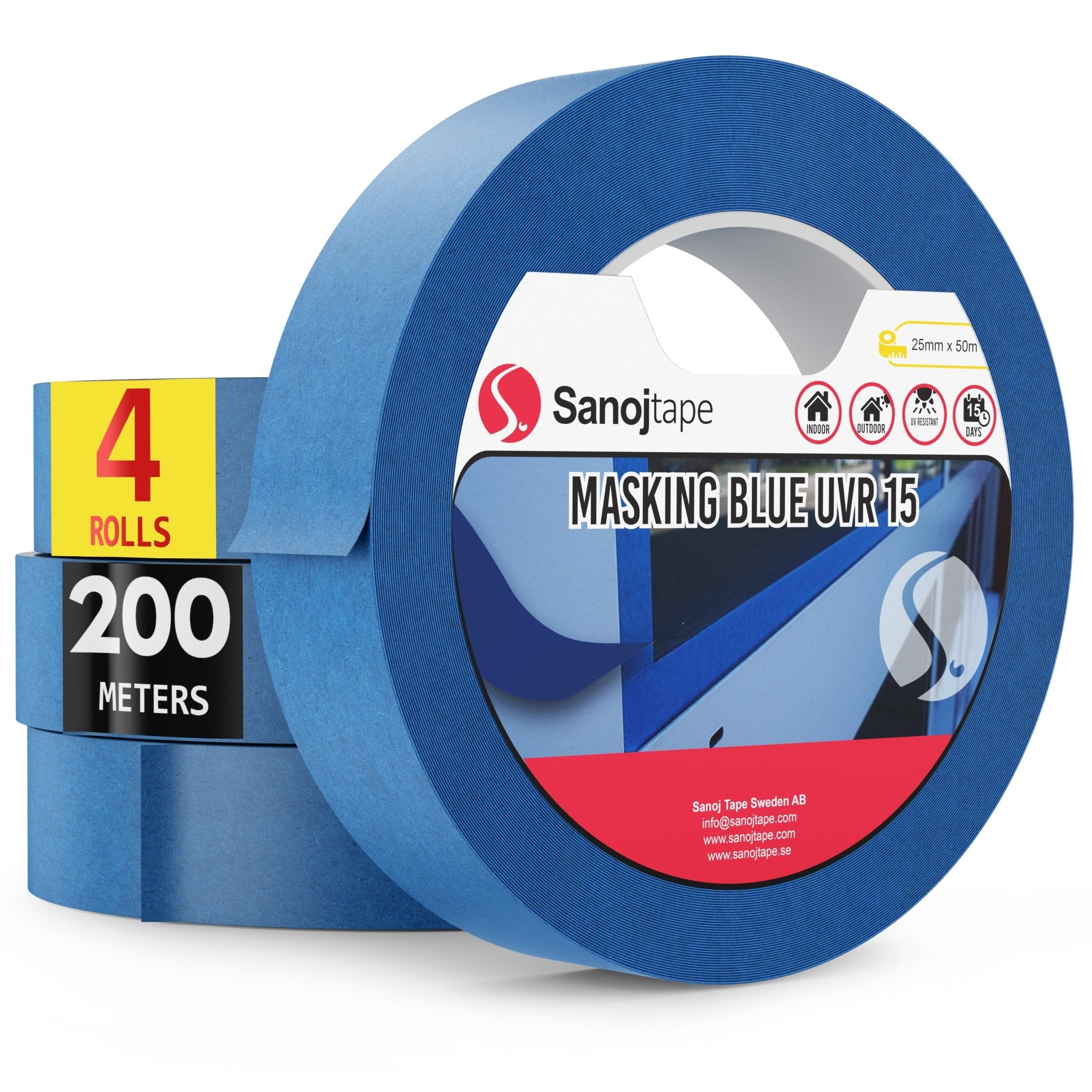 Maskeringstejp Blå 14 Dagar | Maskering för Ute- & Inomhus | Sanojtape - Sanojtape