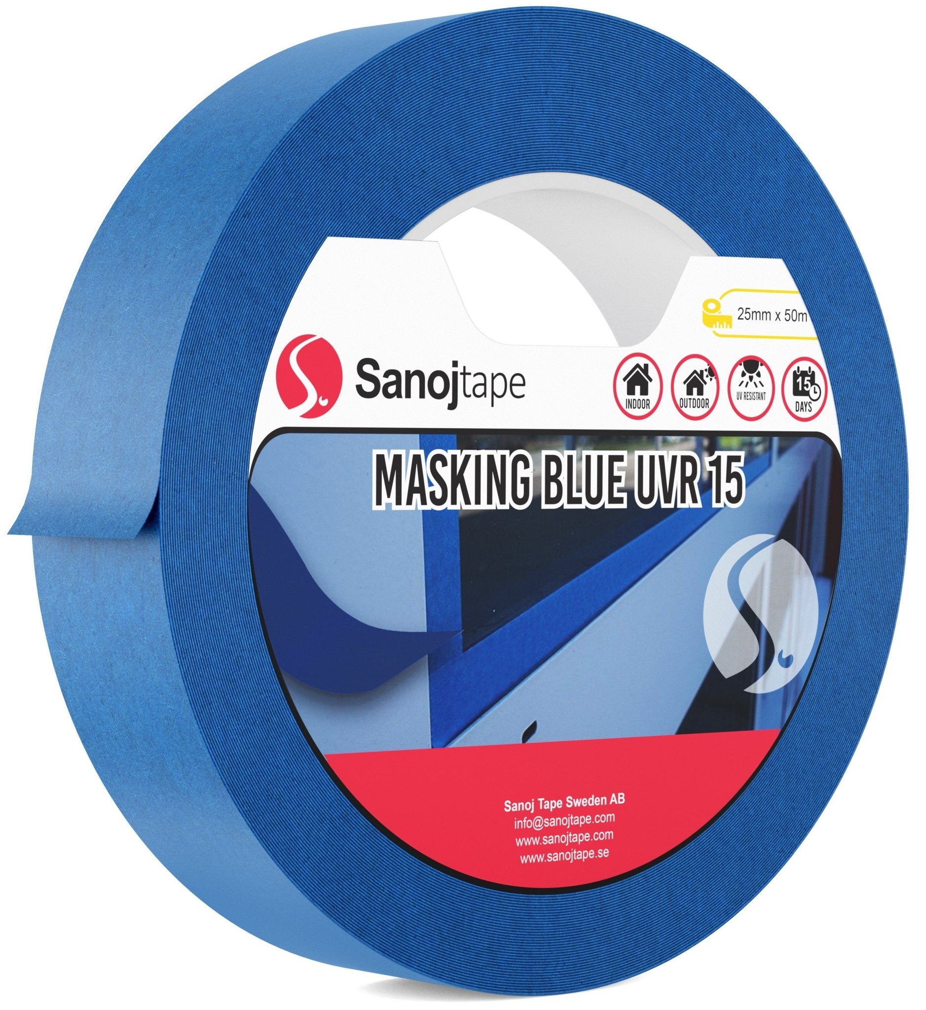 Maskeringstejp Blå 14 Dagar | Maskering för Ute- & Inomhus | Sanojtape - Sanojtape