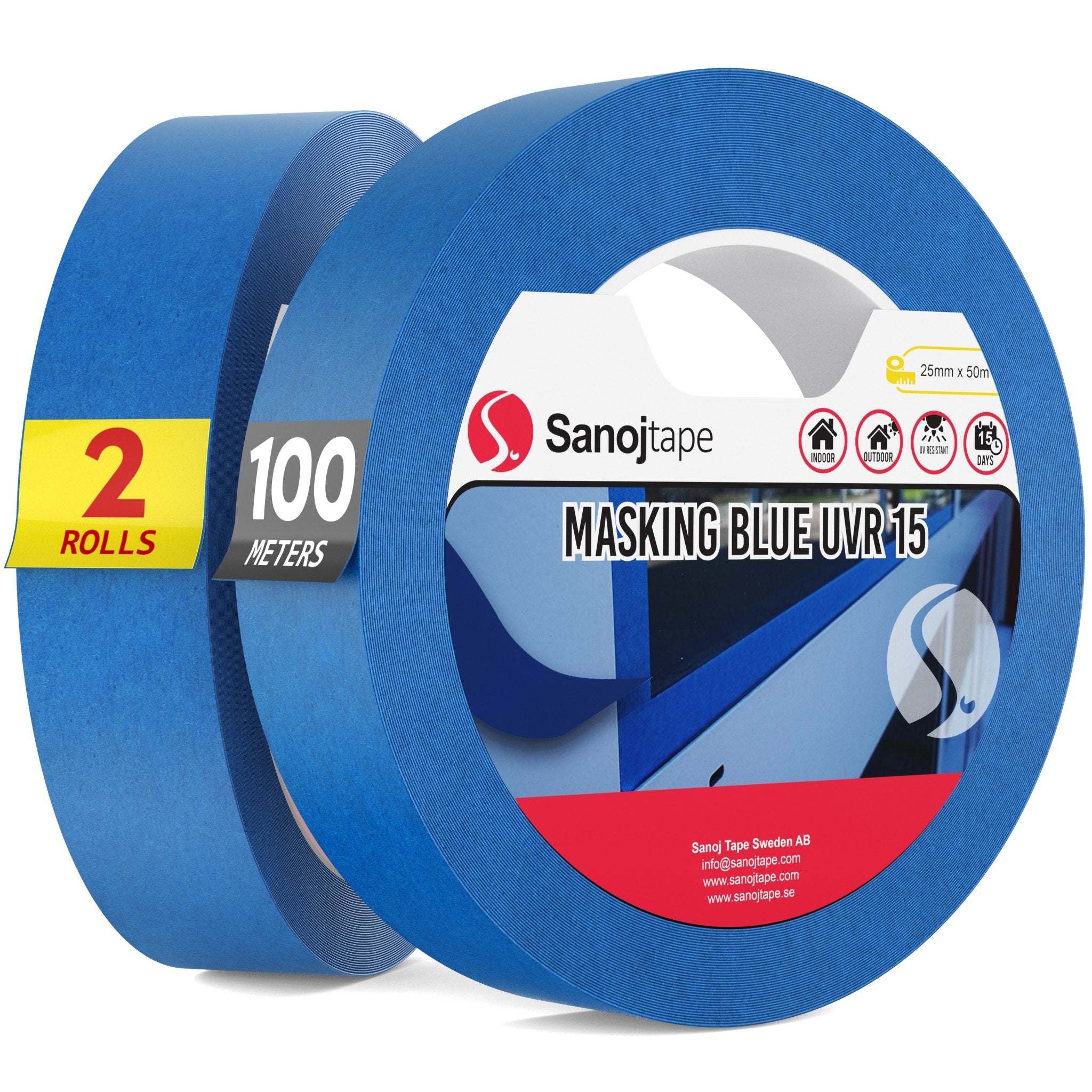 Maskeringstejp Blå 14 Dagar | Maskering för Ute- & Inomhus | Sanojtape - Sanojtape