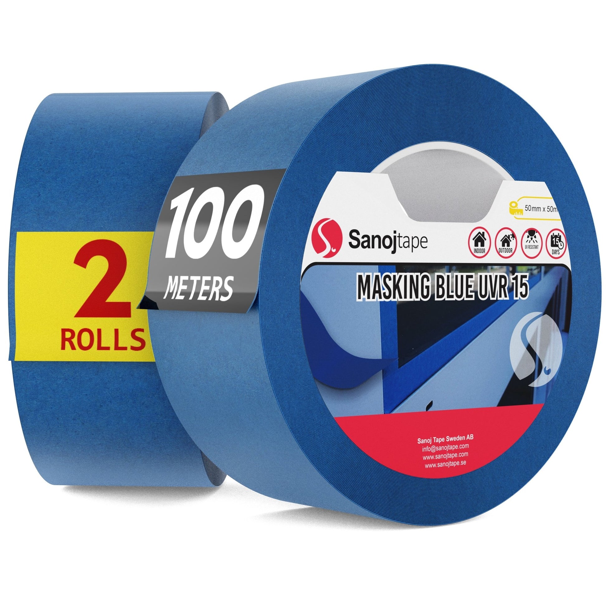 Maskeringstejp Blå 14 Dagar | Maskering för Ute- & Inomhus | Sanojtape - Sanojtape