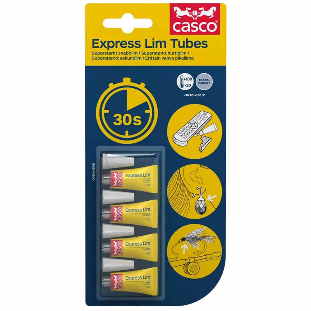 Superlim Casco Express Lim Tuber 0,5g x 4 Droppfritt - Sanojtape SE